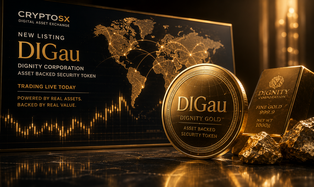 The US $6 Billion Asset Backed Security Token DIGau Started Trading on CryptoSX Today