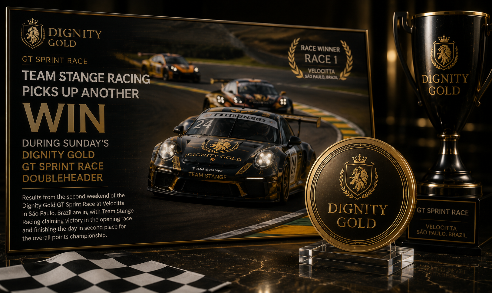 Team Stange Racing Picks Up Another Win During Sunday’s Dignity Gold GT Sprint Race Doubleheader